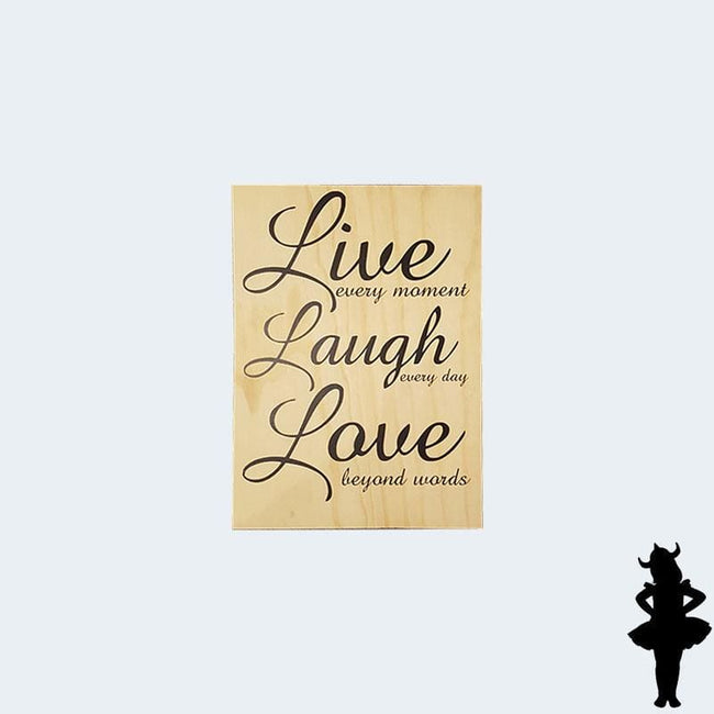 Live Laugh Love Ply Wall Hanging - Plywood Sign