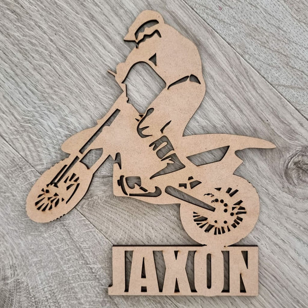 Motocross Name Plaque Nude - Laser Cut Name Plaque