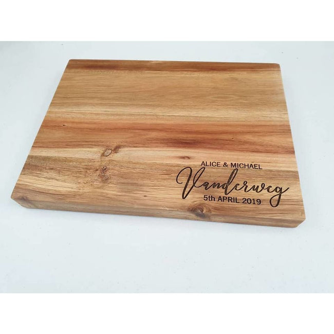 Name and Dates Butchers Block - Cheese Boards