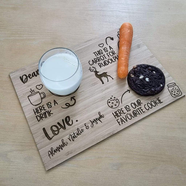 Personalized Christmas Plate Santas Treats - Christmas