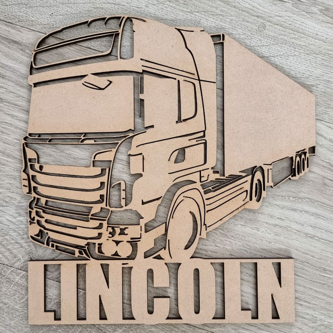 Scania Truck Name Plaque Nude - Laser Cut Name Plaque