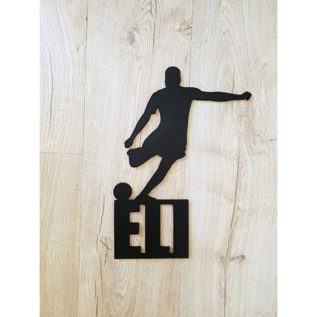 Soccer Player Personalised Name Plaque - Laser Cut Name Plaque