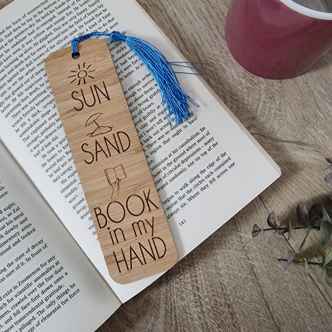 Sun Sand Book In My Hand Bookmark - Bookmarks