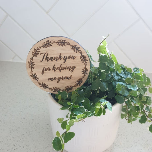 Thank You For Helping Me Grow-Plant Stake