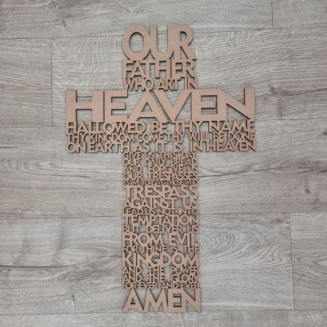 The Lords Prayer Wooden Sign Nude - General Signs