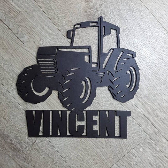 Tractor Name Plaque - Laser Cut Name Plaque