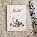 Winnie the Pooh - How Lucky I Am Quote Solid Pine Sign - Pine Sign